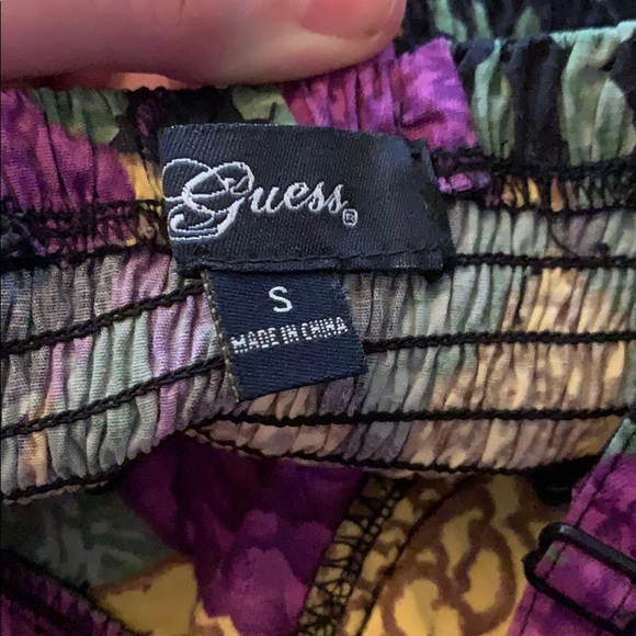 Black Floral Guess Corset Top - Picture 4 of 4